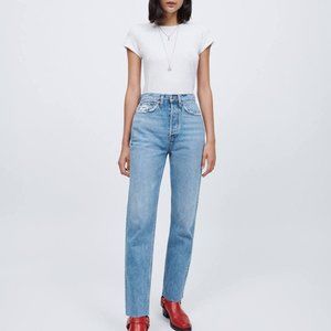 RE/DONE 70’s Ultra High Rise Stovepipe in light wash / Size 28